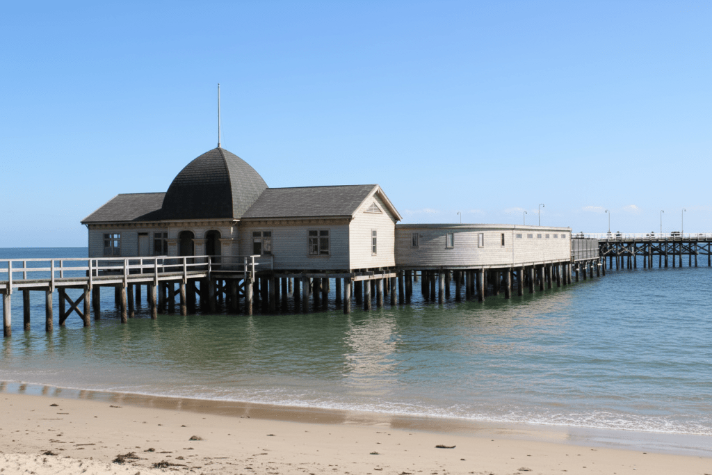 A reimagined sea-water baths that were heated with wood.